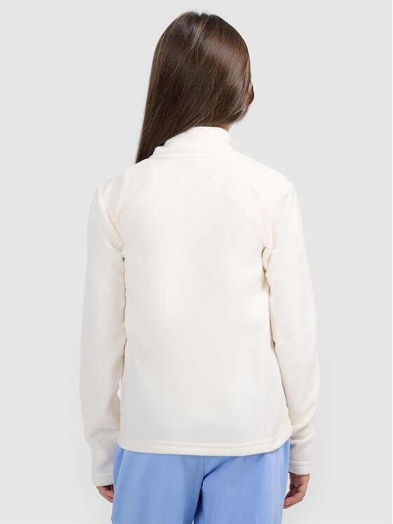 4F 4F Felpa di pile 4FJRSS26TFLEF507-11S Bianco Regular Fit