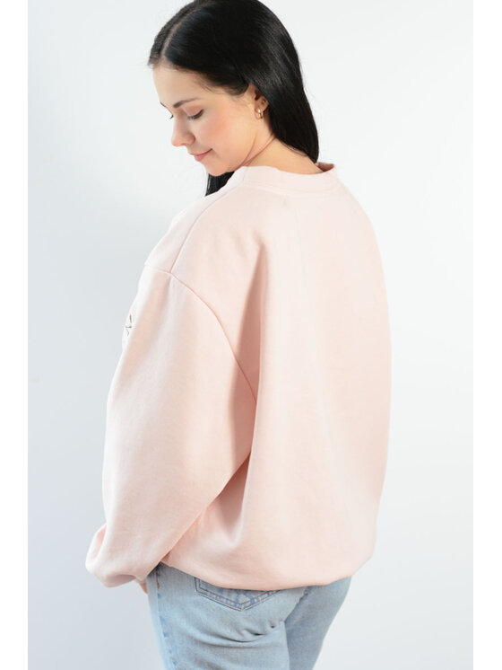 White Rvbbit White Rvbbit Bluza z haftem - kwiaty Różowy Oversize
