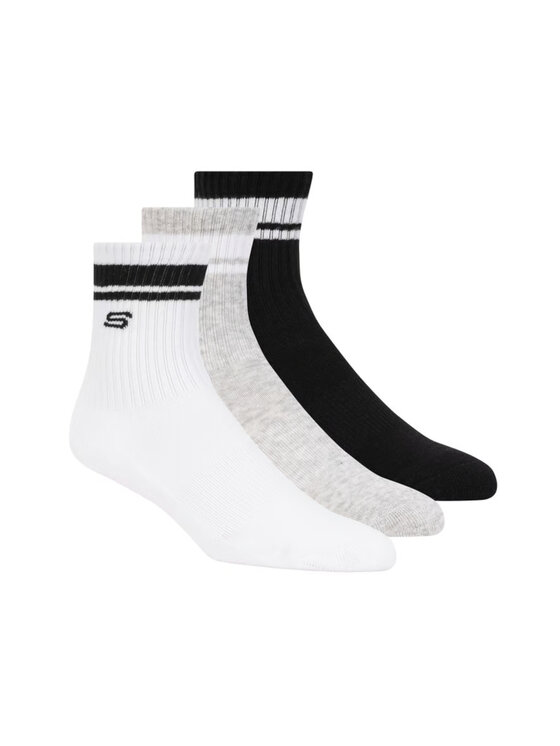 Skechers Skechers Skarpety krótkie S602031-WBK Biały