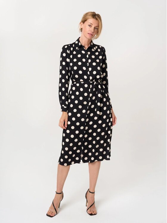 Willsoor Willsoor Sukienka koszulowa 68151 Czarny Comfortable Fit