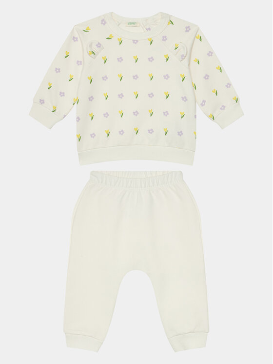 United Colors Of Benetton Tuta 3OHVAK00J Écru Regular Fit, taglia : 74