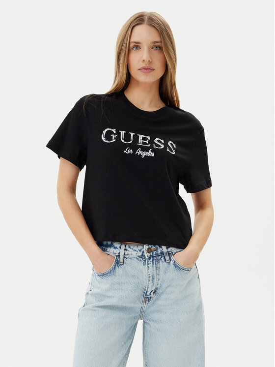 Guess Guess T-Shirt V5GI09 K9RM1 Czarny Regular Fit