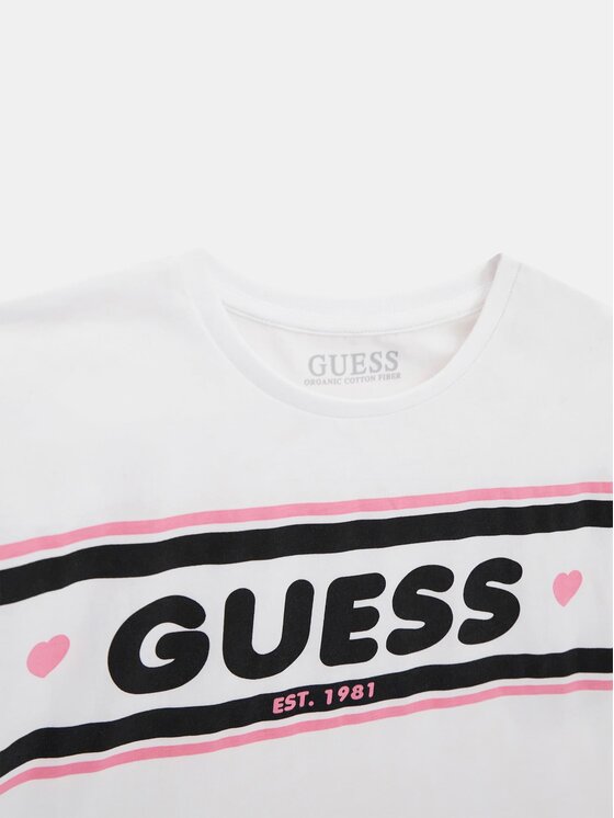 Guess Kids Guess Kids Top 176169 Biały Classic Fit