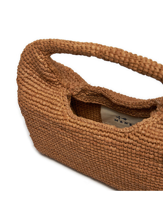 Manebi Manebi Ročna torba Halfmoon Bag V 2.2 DH Rjava