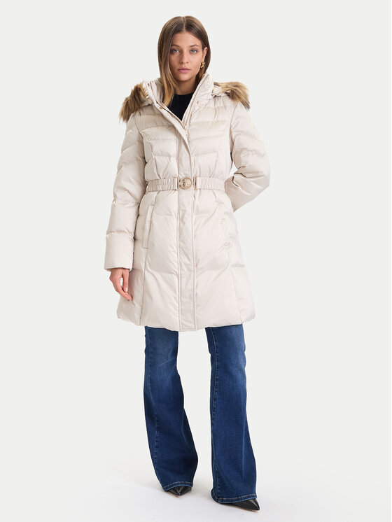 Guess Guess Vatovaná bunda W5BL30 W2802 Écru Regular Fit