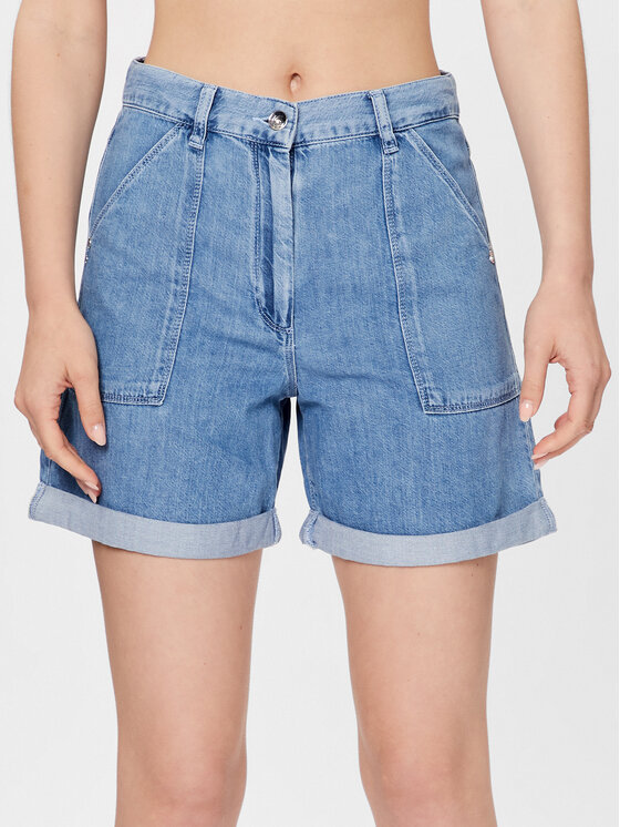 Patrizia Pepe Pantaloni scurți de blugi 2P1478/D9A0-C959 Bleumarin Relaxed Fit