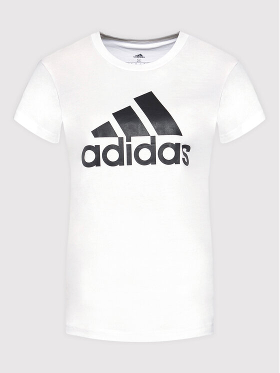 adidas T shirt Essentials Logo GL0649 Bianco Regular Fit Modivo