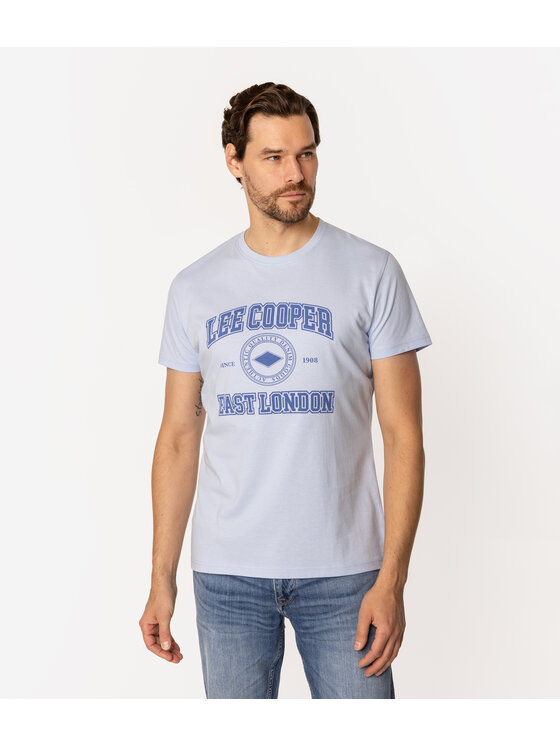 Lee Cooper Lee Cooper T-Shirt EAST LONDON4 1160 Niebieski Regular Fit