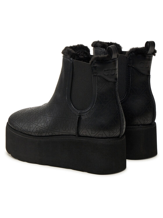 Guess Guess Členková obuv Jilaine FLFJIL FAL10 Čierna
