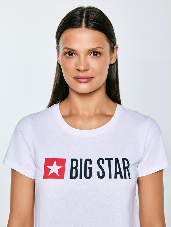 BIG STAR BIG STAR T-Shirt RISMA Biały Basic Fit