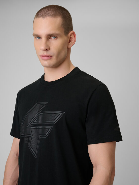 4F 4F T-Shirt CITY Czarny Regular Fit
