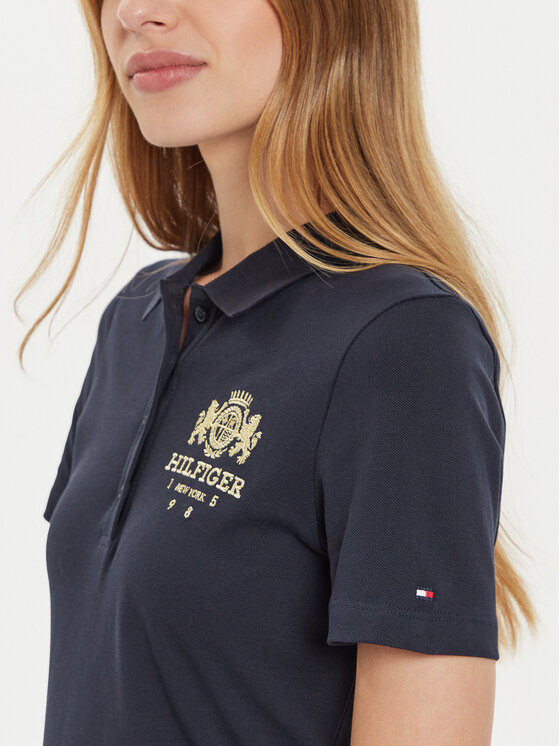 Tommy Hilfiger Tommy Hilfiger Polo WW0WW43609 Tumši zils Slim Fit