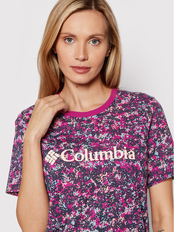 Columbia Columbia Tričko North Cascades Printed Tee 1992093 Ružová Regular Fit