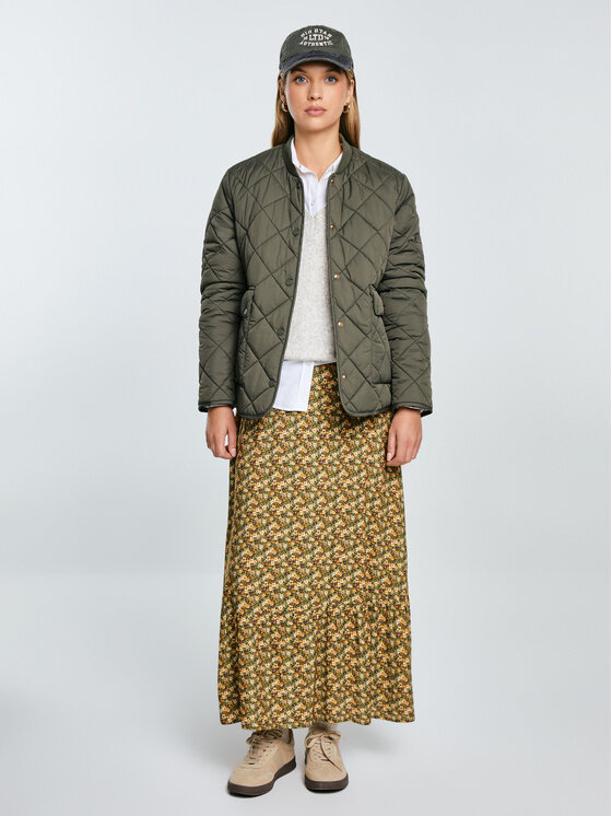 BIG STAR BIG STAR Spódnica maxi INGER Żółty Basic Fit