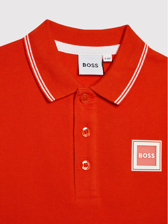 Boss Boss Polo J25N50 S Czerwony Regular Fit