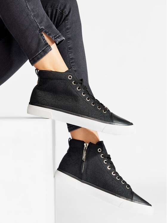 Calvin Klein Calvin Klein Plátěnky Vulc High Top-Mn Jq HW0HW01045 Černá