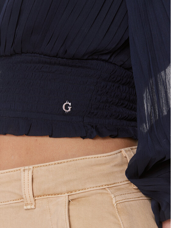 Guess Guess Blúz Bianca W4RH69 WDW52 Sötétkék Regular Fit