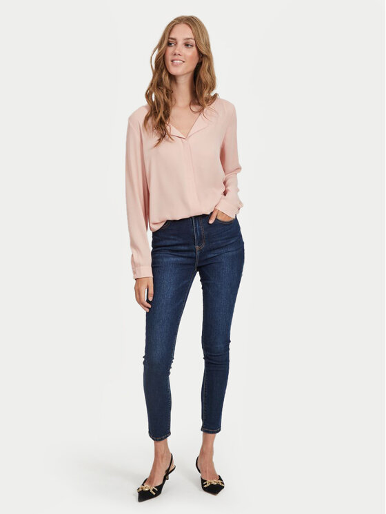 Vila Vila Πουκάμισο Lucy 14044253 Ροζ Regular Fit