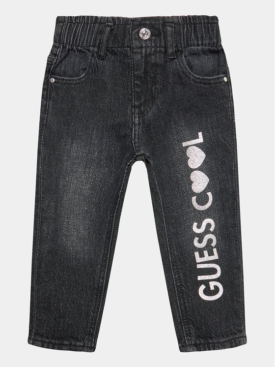 Guess Jeans Hlače K3YA05 D52W0 Črna Relaxed Fit