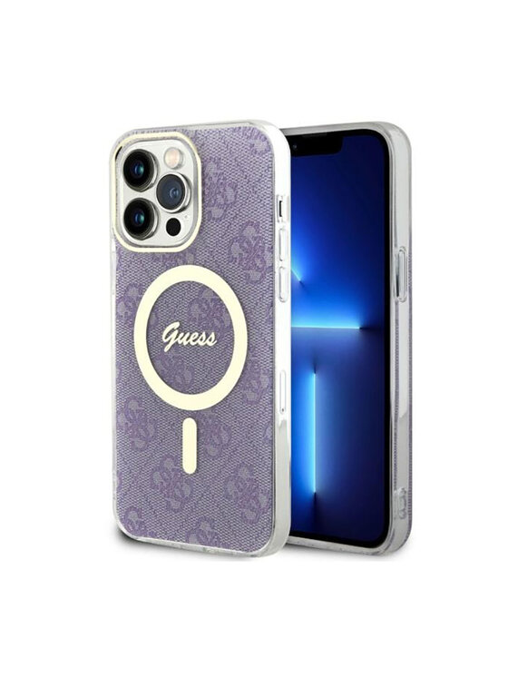 Guess Guess Etui na telefon 4G MagSafe Granatowy