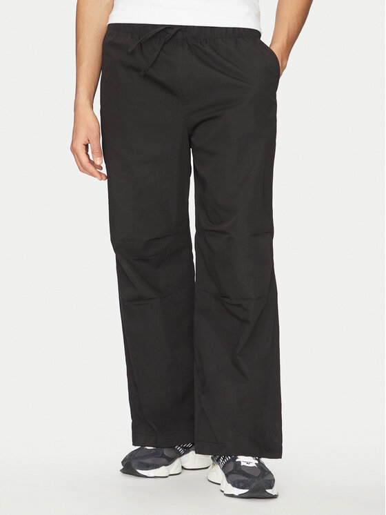 Jack&Jones Bavlnené nohavice Parachute 12260931 Čierna Loose Fit