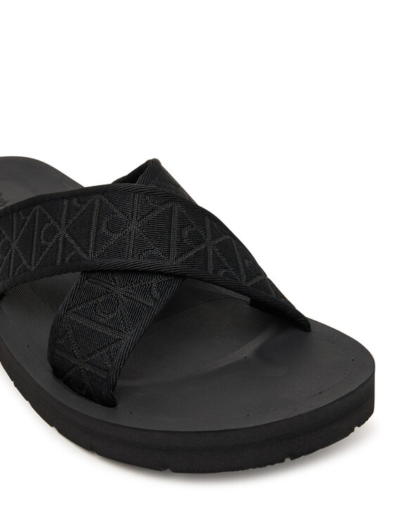 Calvin Klein Calvin Klein Şlapi Ess Diecut Xcross Wb Aop HM0HM02093 Negru