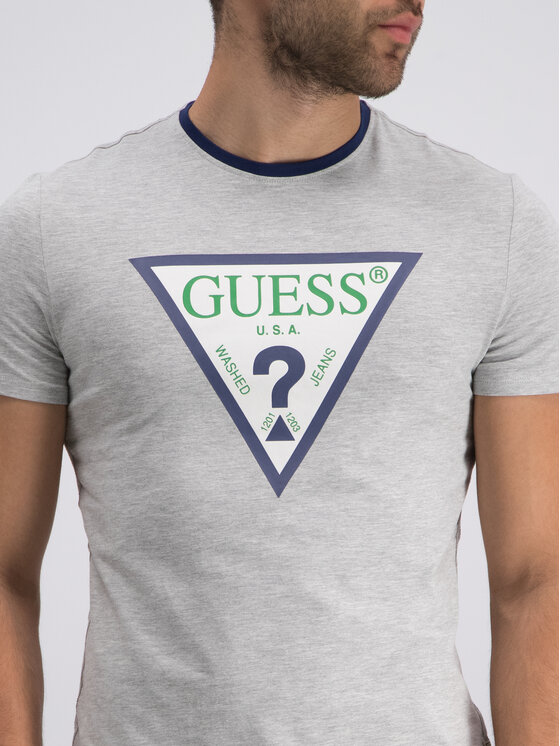 Guess Guess T-Shirt M92I24 J1300 Γκρι Super Slim Fit