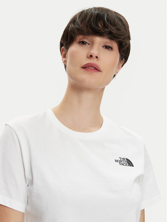 The North Face The North Face T-Shirt Simple Dome NF0A87U4 Weiß Relaxed Fit