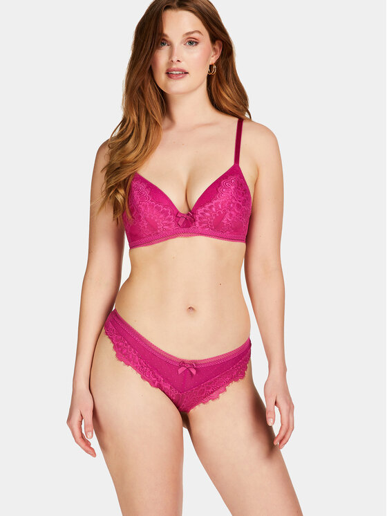 Hunkemöller Hunkemöller Grudnjak bez žice Bessie Non Wired Low D Pu 202655 Ružičasta