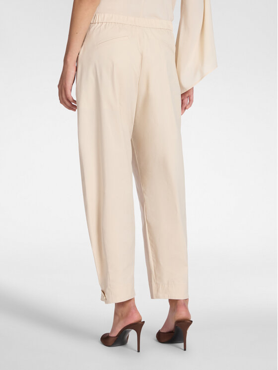 Elena Mirò Elena Mirò Spodnie materiałowe P189P000430N002 Kremowy Regular Fit