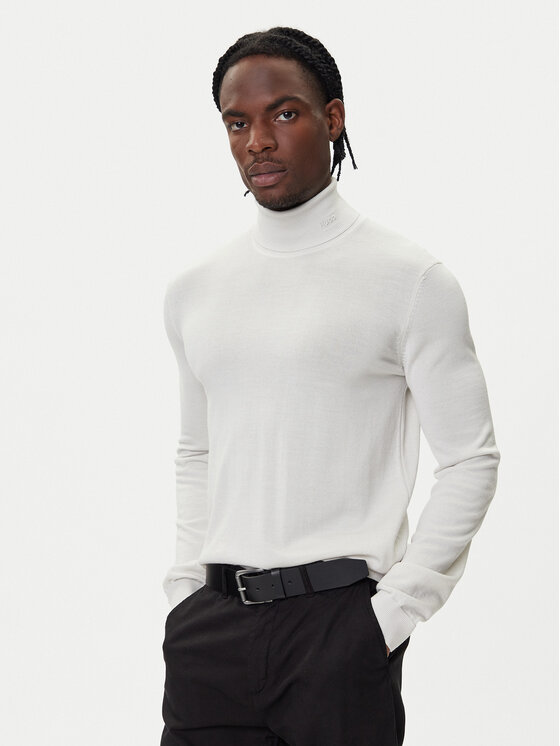 HUGO HUGO Krekls ar augstu apkakli San Thomas-M 50474174 Écru Regular Fit