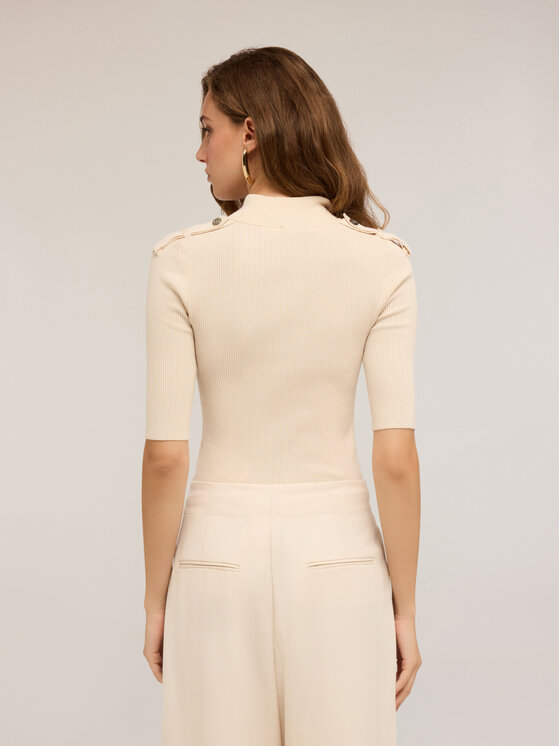 Motivi Motivi Maglione M359W003442N011 Crema Slim Fit