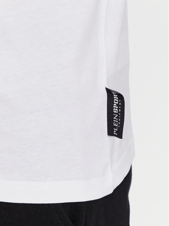 Plein Sport Plein Sport Marškinėliai FADC MTK7542 STE003N Balta Slim Fit