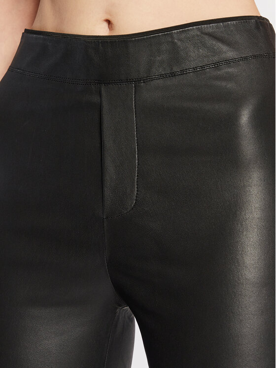 Remain Remain Шкіряні штани Snipe RM1509 Чорний Slim Fit