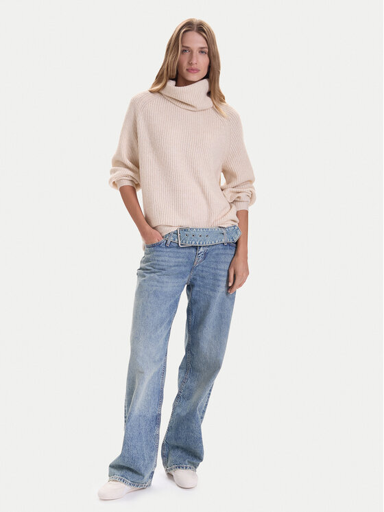 ONLY ONLY Поло Whitney 15353187 Бежов Oversize