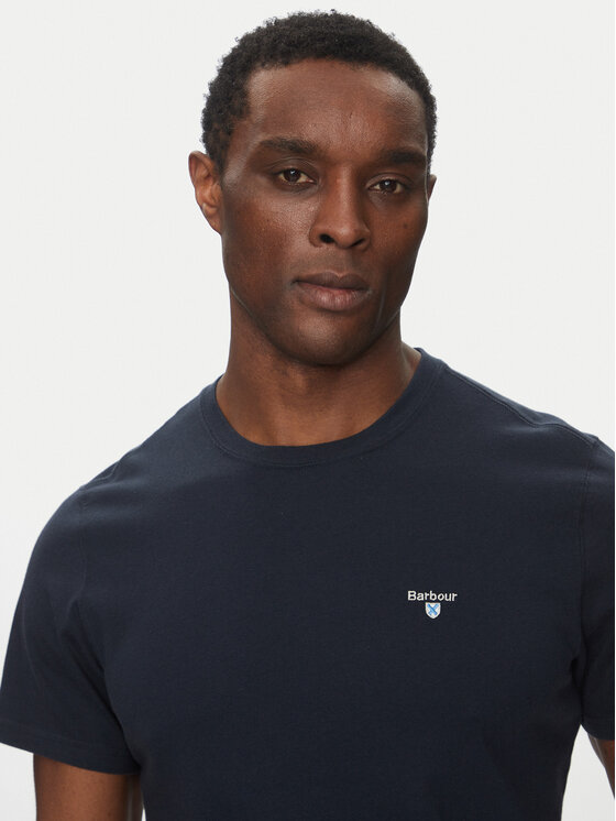 Barbour Barbour T-Shirt Tartan MTS0670NY31 Granatowy Tailored Fit