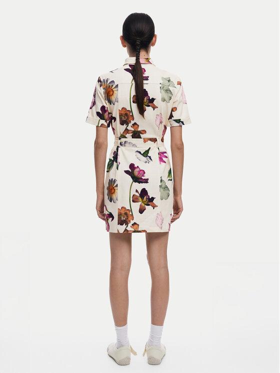 Desigual Desigual Сукня-сорочка Monicawhite 25SWVW13 Écru Regular Fit