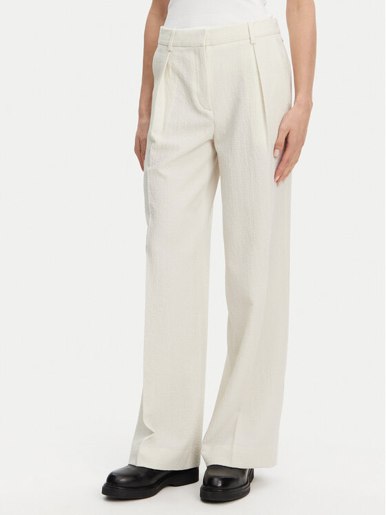 Calvin Klein Pantaloni palazzo K20K208217 Beige Wide Leg, taglia : 34