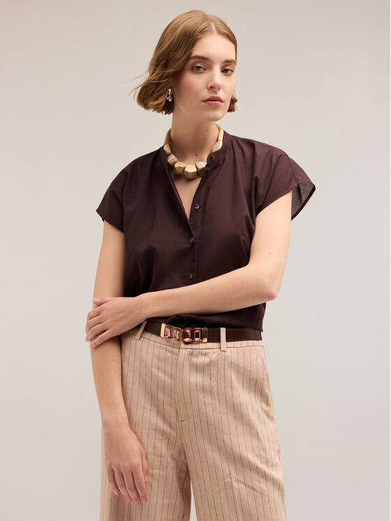 Motivi Motivi Koszula 5011W100492N022 Brązowy Regular Fit