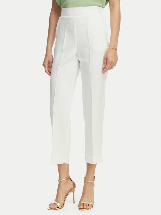 Maryley Maryley Pantaloni di tessuto 26EB616/43VA Bianco Regular Fit