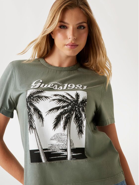 Guess Guess T-Shirt 176713 Szary Classic Fit