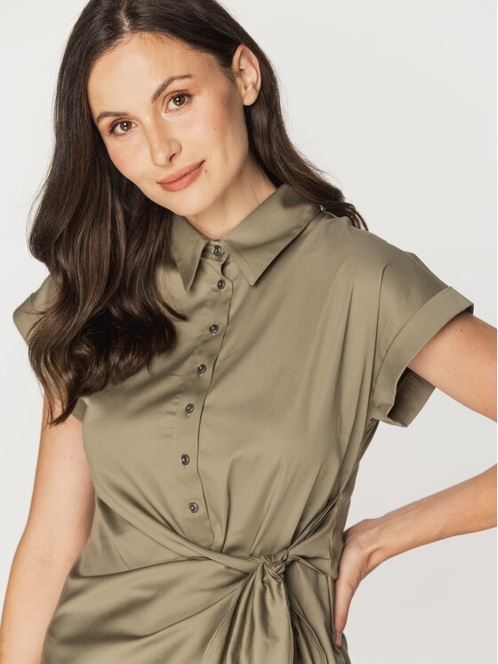 Willsoor Willsoor Koszula 61358 Beżowy Regular Fit
