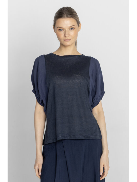 Deni Cler Milano Deni Cler Milano T-Shirt T-DC-T206-F2-60-59-1 Granatowy Regular Fit
