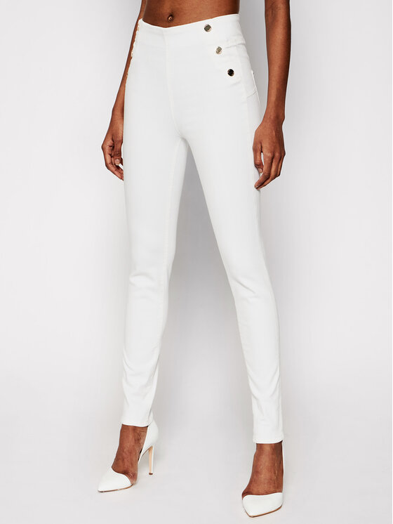 Guess Jeans W1GA56 D4DN1 Bianco Skinny Fit • Modivo.it