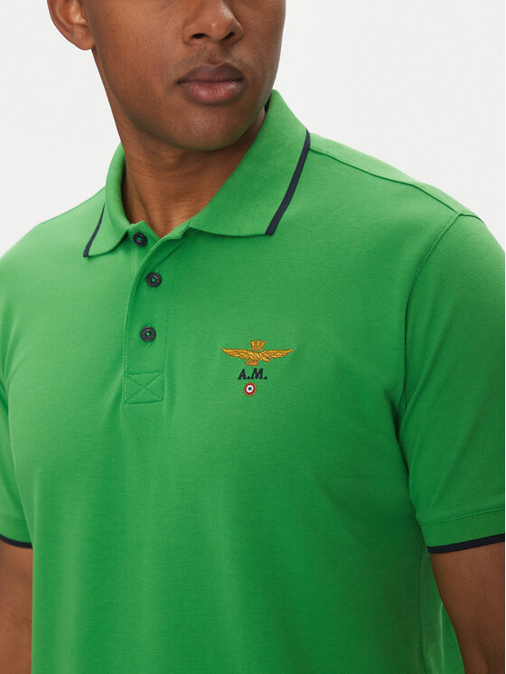 Aeronautica Militare Aeronautica Militare Tricou polo 251PO1308P82 Verde Regular Fit