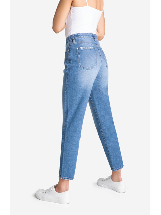 RJ Rocks Jeans RJ Rocks Jeans Jeansy LINDA Niebieski Mom Fit