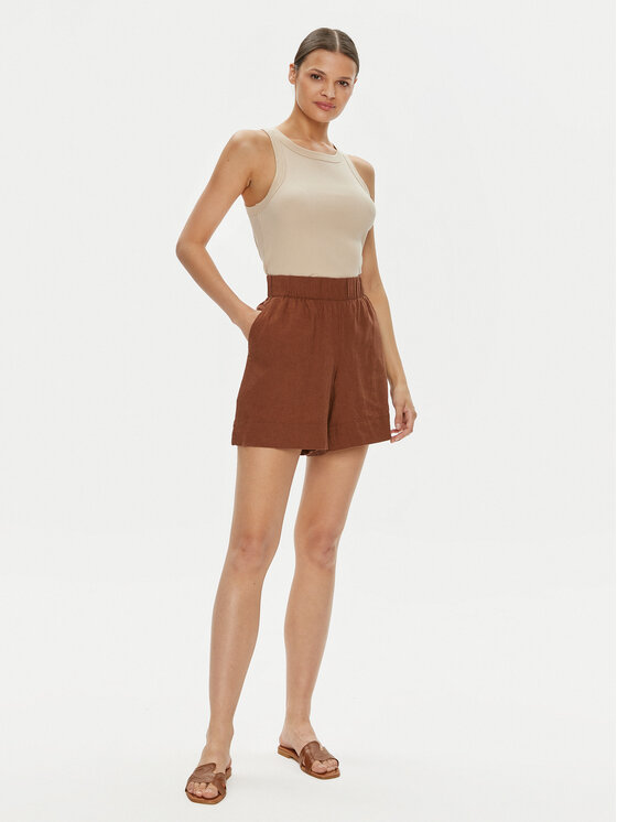 Gap Gap Szorty materiałowe 582942-00 Brązowy Regular Fit
