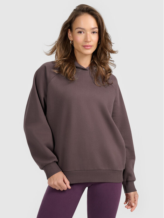 4F 4F Bluza BASIC+ Brązowy jasny Loose Fit