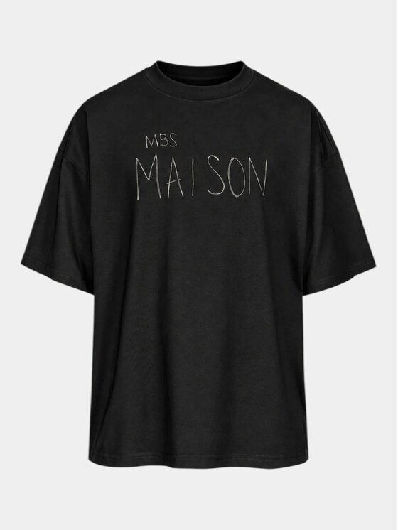 MADE BY SOCIETY MADE BY SOCIETY T-Shirt Heure Noire - T17688 Czarny Basic Fit