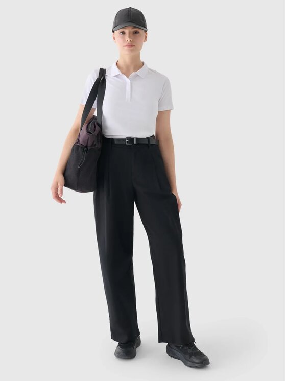 4F 4F Polo 4FWMM00TPTSF317-10S Biały Slim Fit